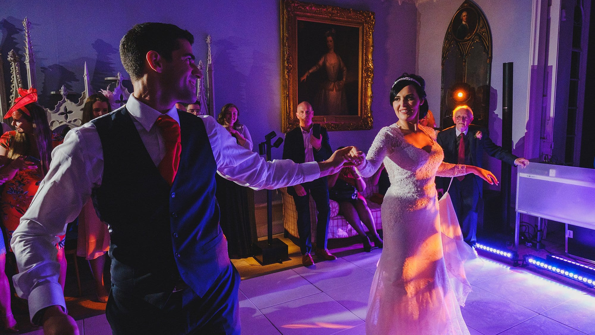 bride and groom's first dance at Strawberry Hill House